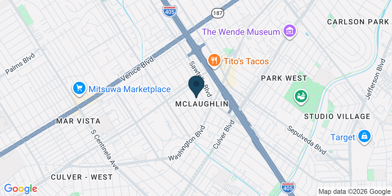 Map showing Culver City, Los Angeles County, CA