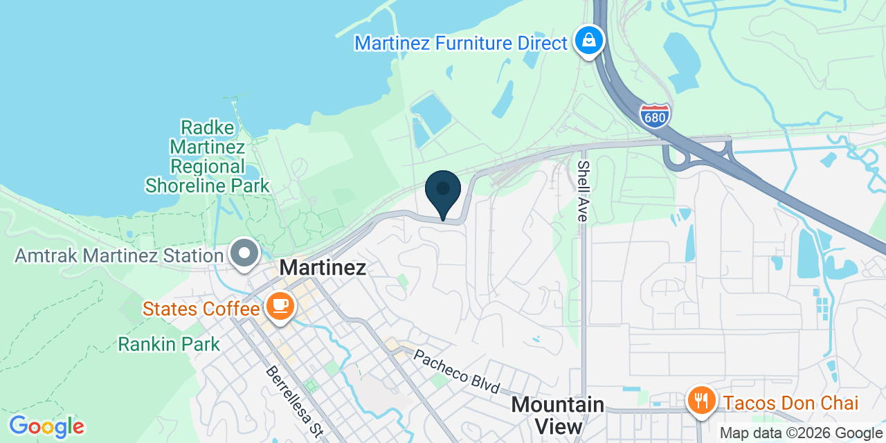 Map showing Contra Costa County, CA