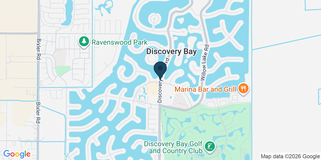 Map showing Discovery Bay, Contra Costa County, CA