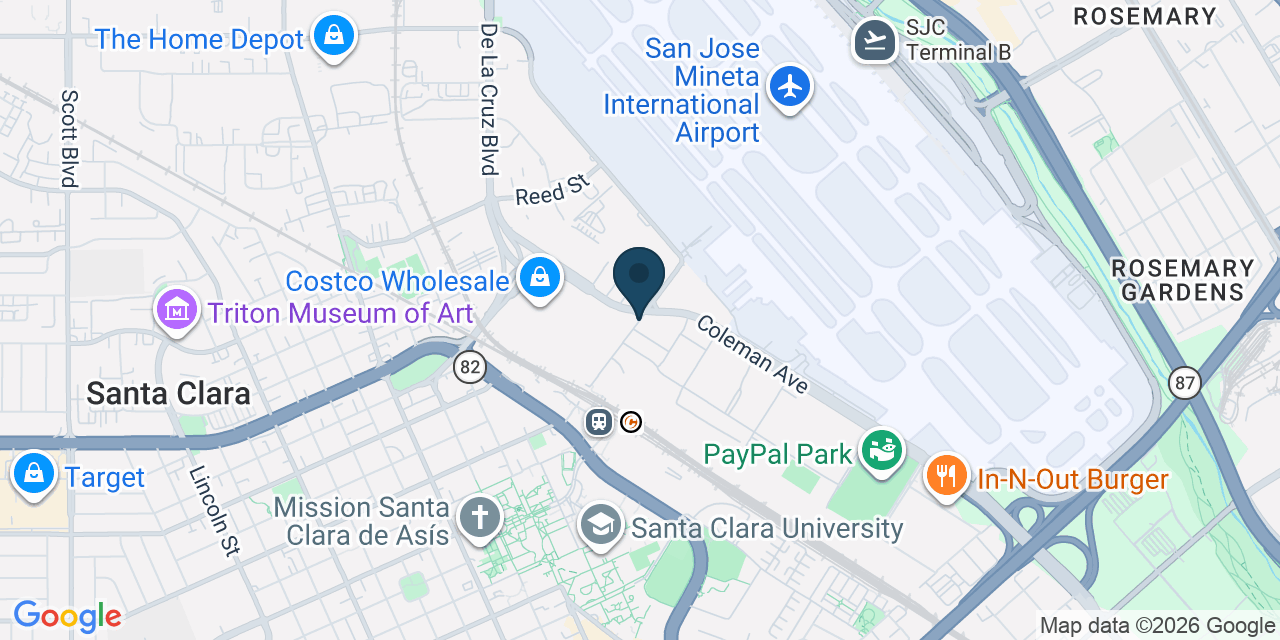 Map showing Santa Clara, Santa Clara County, CA