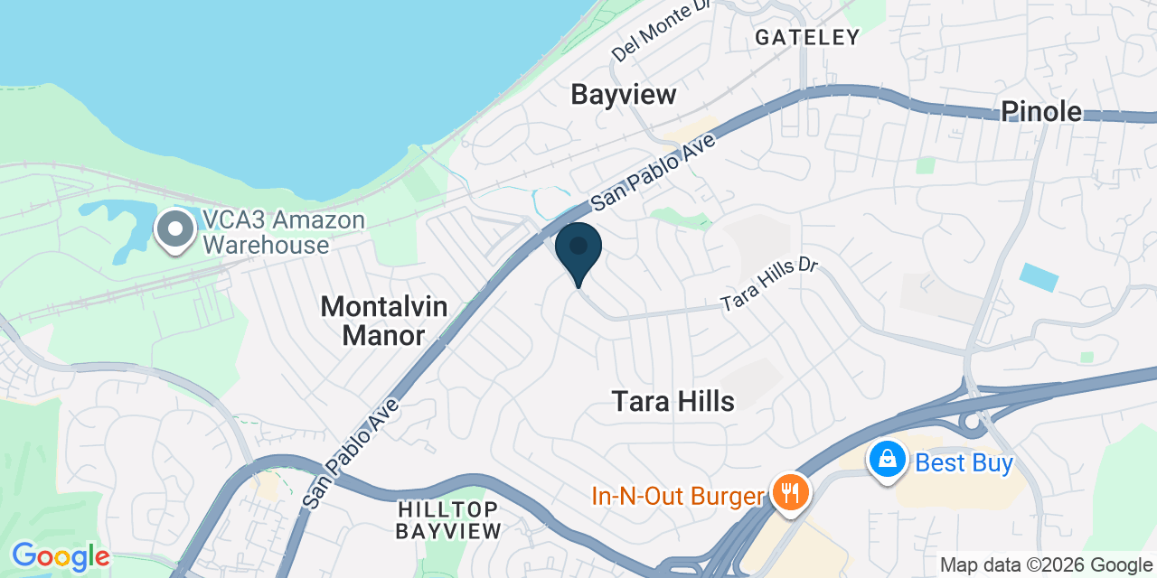Map showing Tara Hills, Contra Costa County, CA