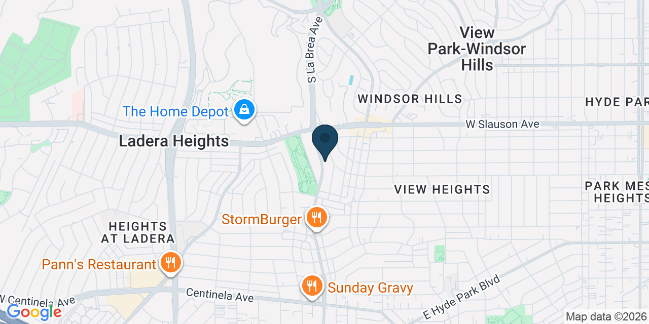 Map showing View Park-Windsor Hills, Los Angeles County, CA