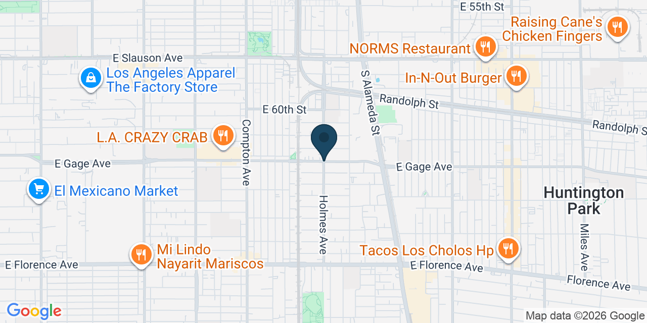 Map showing Florence-Graham, Los Angeles County, CA