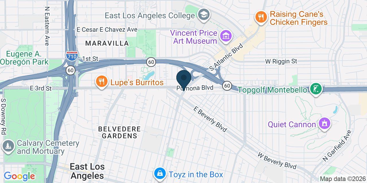 Map showing Los Angeles County, CA