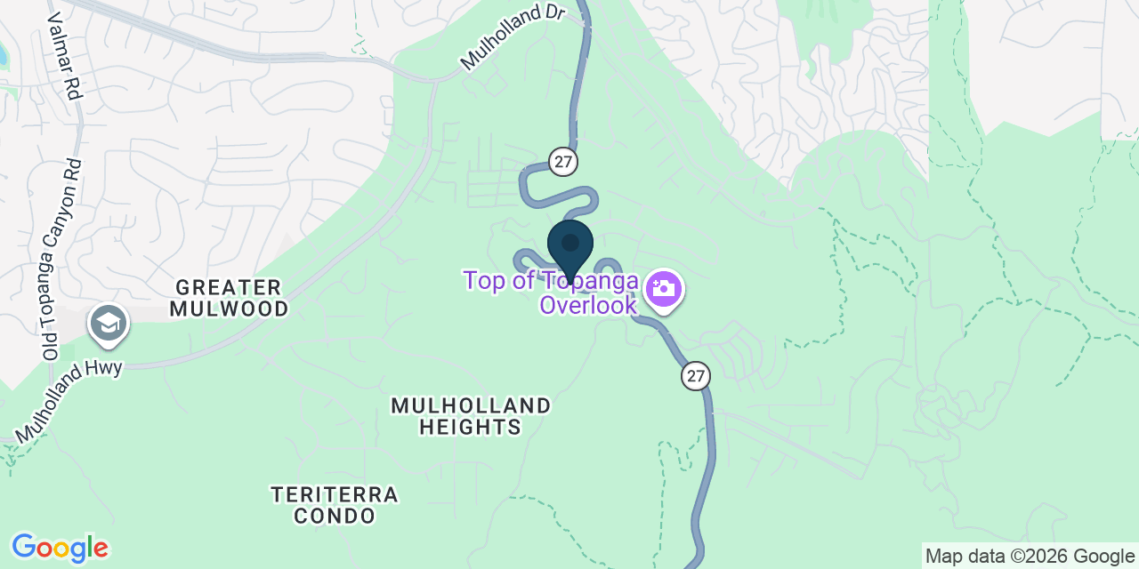 Map showing Topanga, Los Angeles County, CA