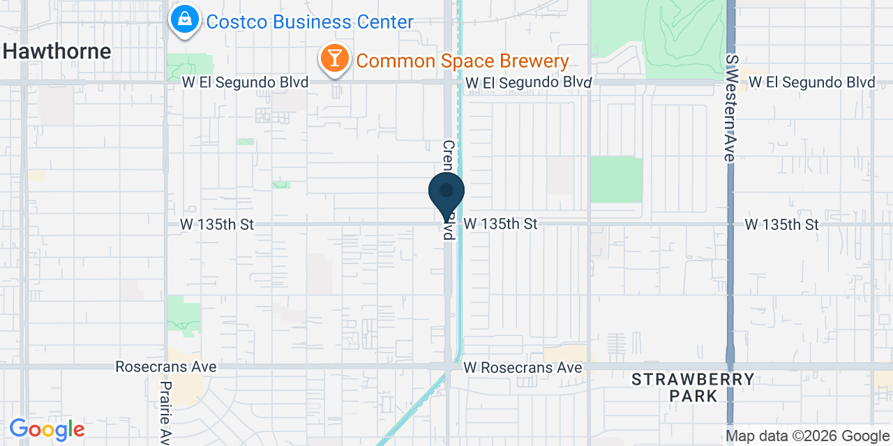 Map showing Los Angeles County, CA
