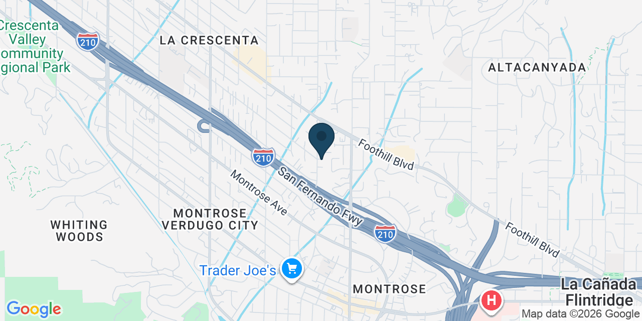 Map showing La Crescenta-Montrose, Los Angeles County, CA