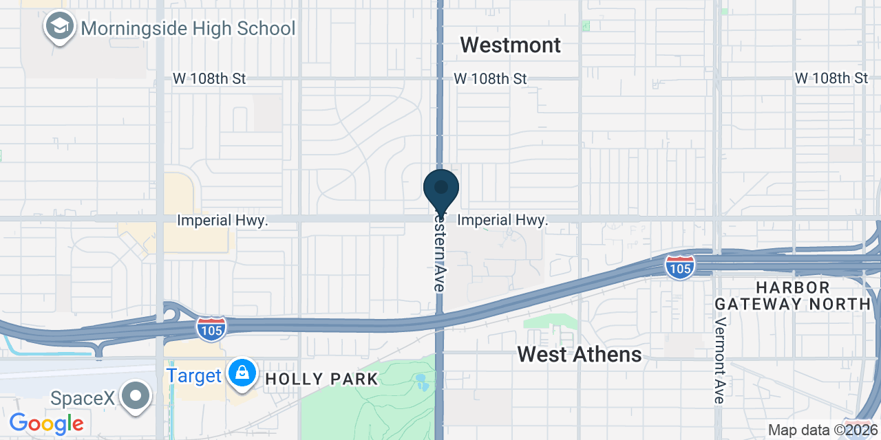 Map showing Westmont, Los Angeles County, CA