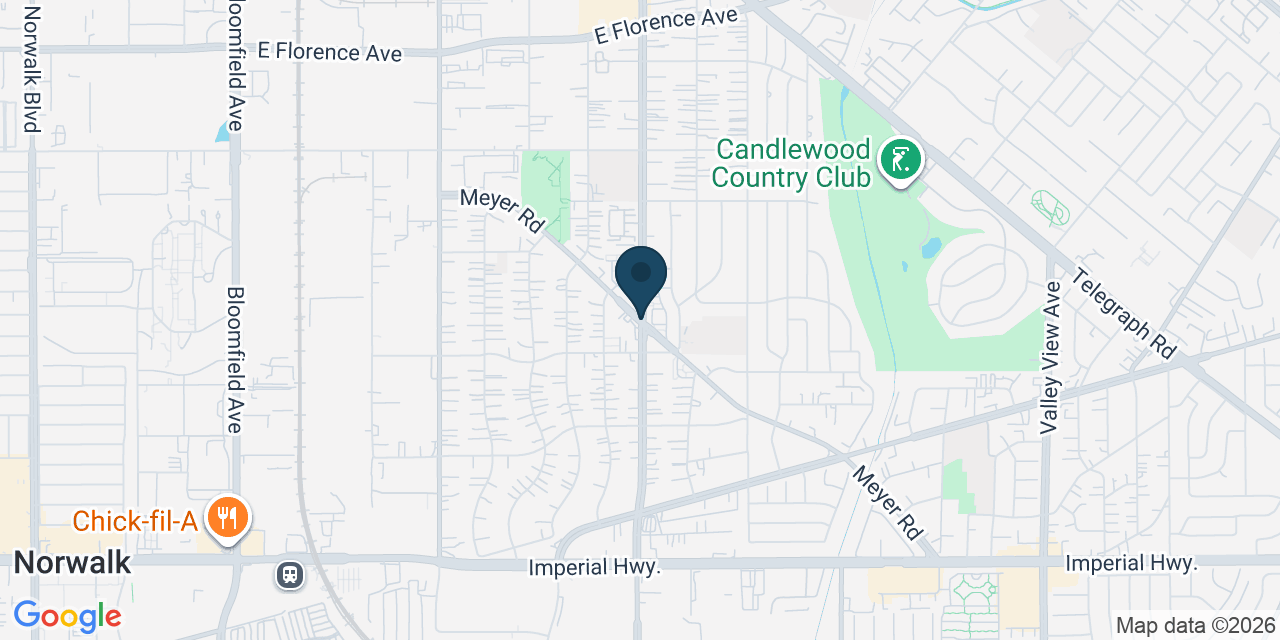 Map showing South Whittier, Los Angeles County, CA