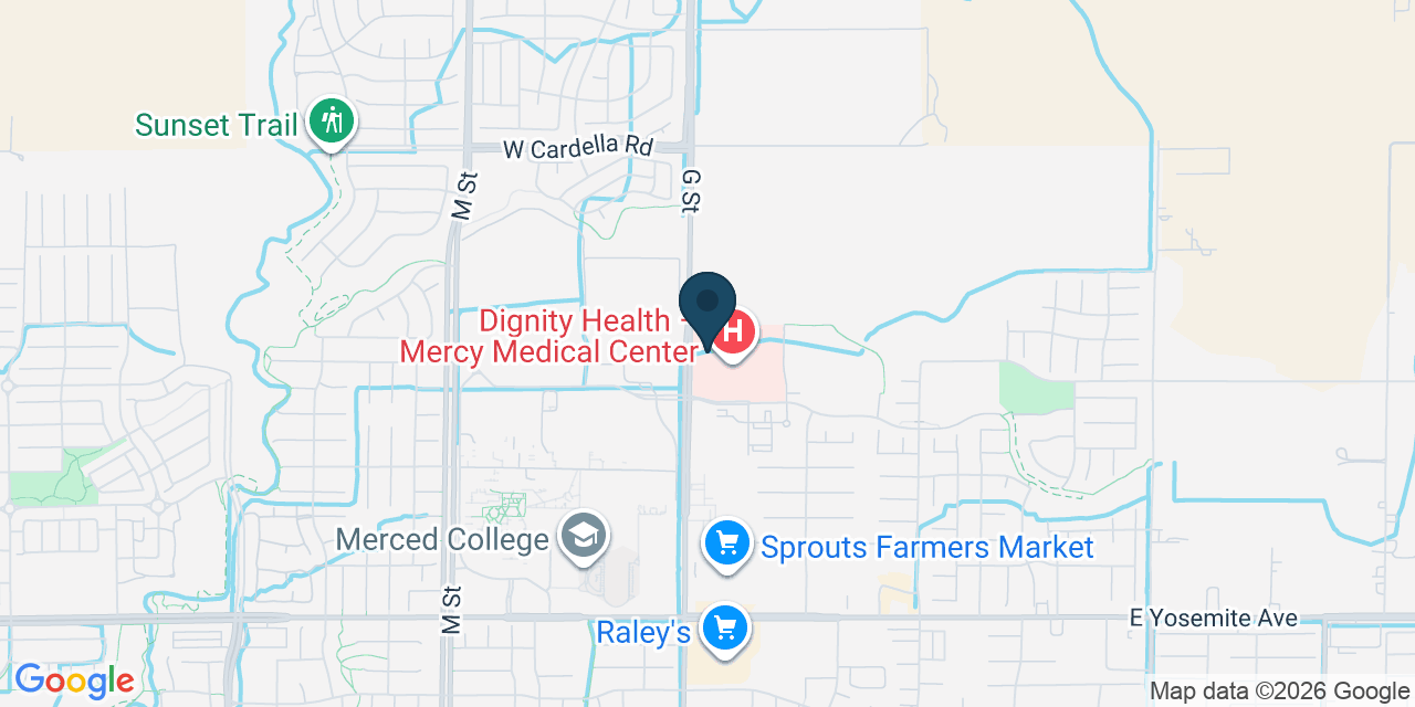 Map showing Merced, Merced County, CA