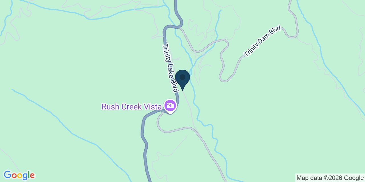 Map showing Trinity County, CA