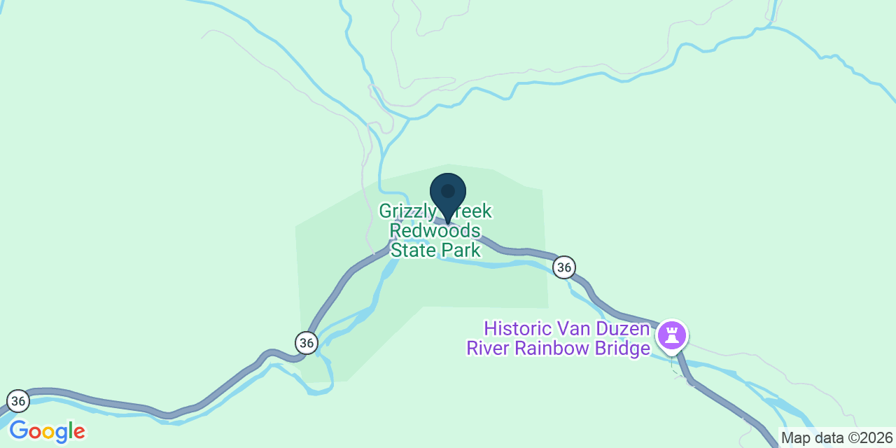 Map showing Carlotta, Humboldt County, CA