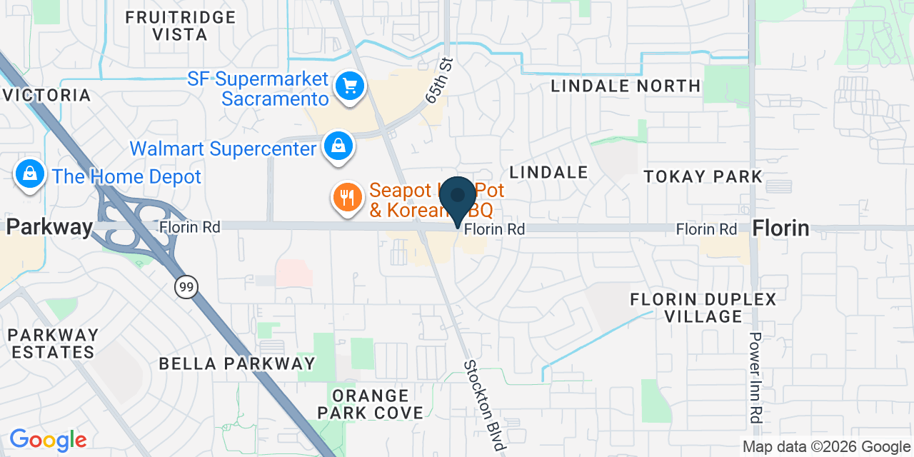 Map showing Florin, Sacramento County, CA