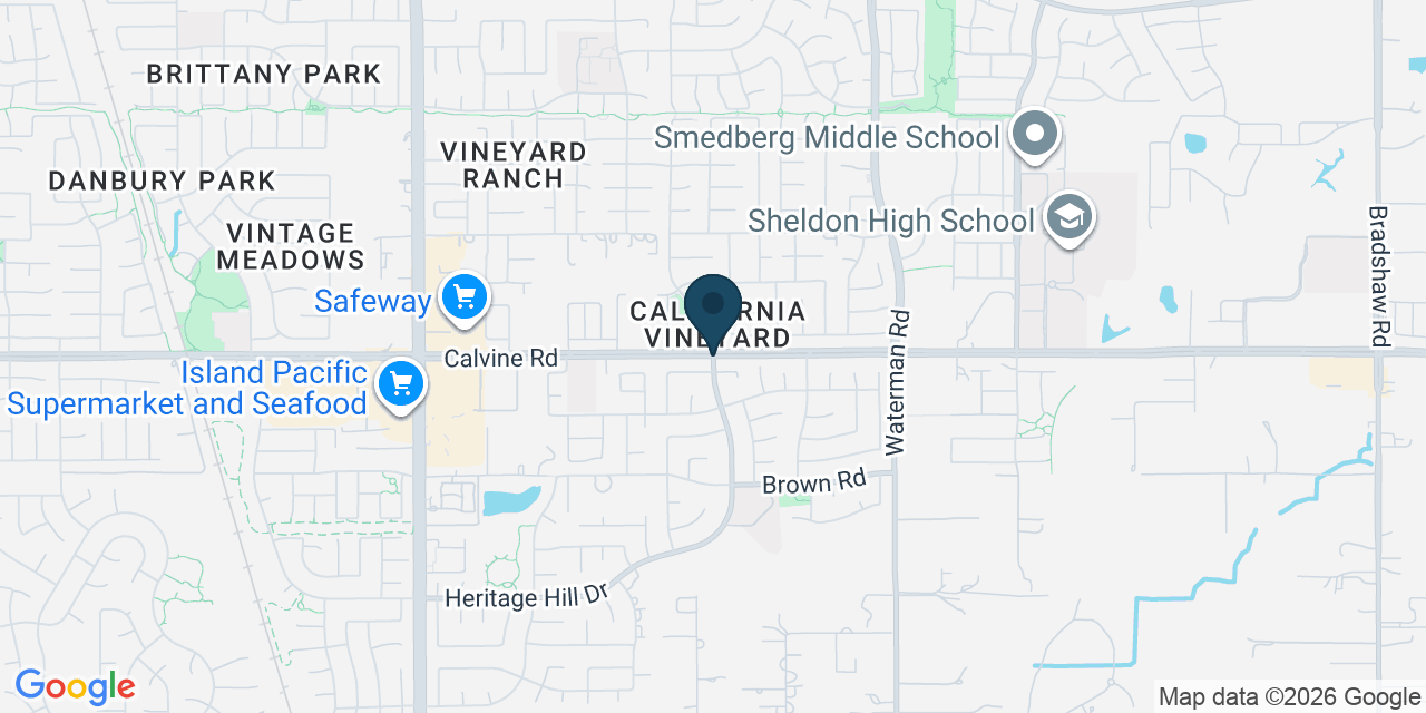 Map showing Elk Grove, Sacramento County, CA