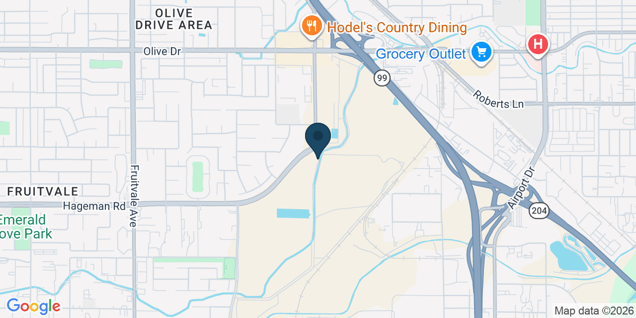 Map showing Bakersfield, Kern County, CA