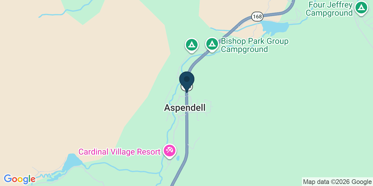 Map showing Bishop, Inyo County, CA