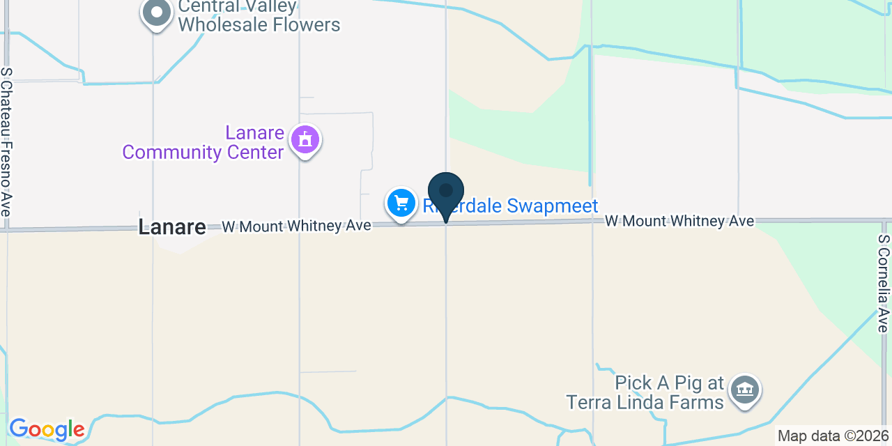 Map showing Lanare, Fresno County, CA