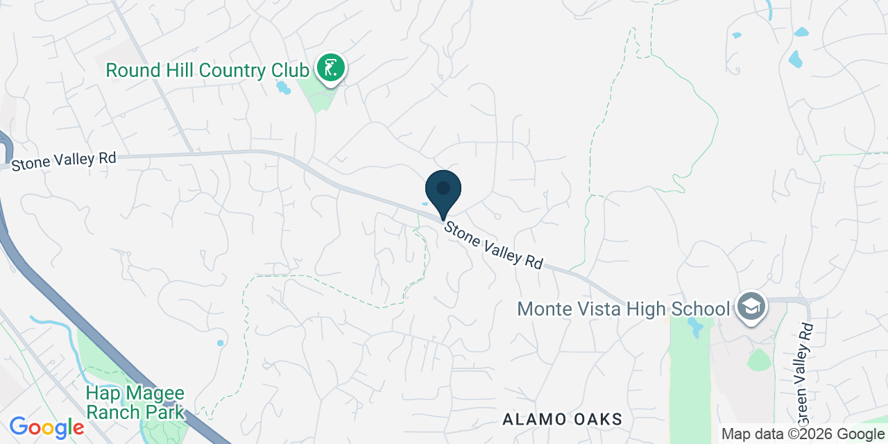 Map showing Alamo, Contra Costa County, CA