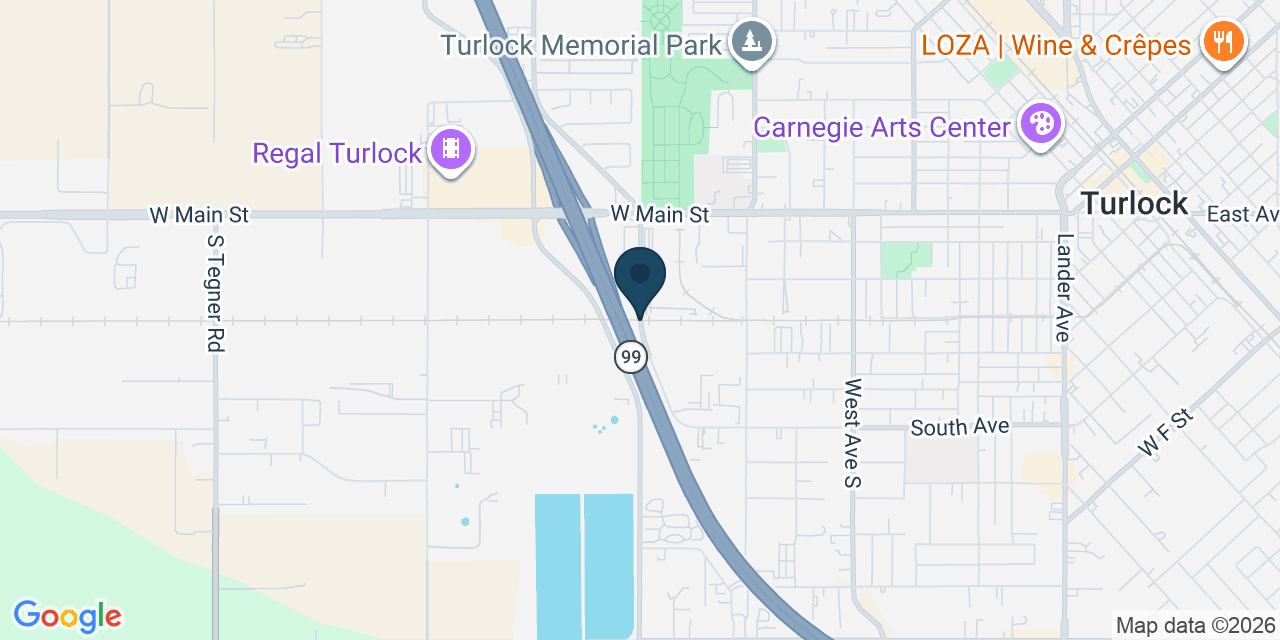 Map showing Turlock, Stanislaus County, CA