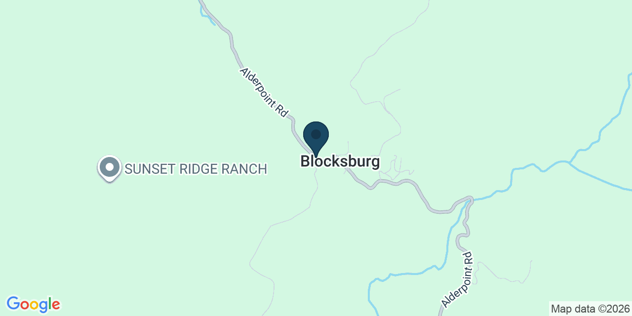 Map showing Humboldt County, CA