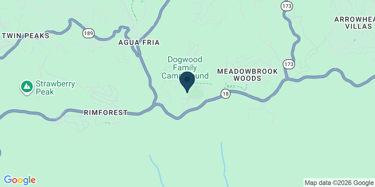 Map showing Lake Arrowhead, San Bernardino County, CA