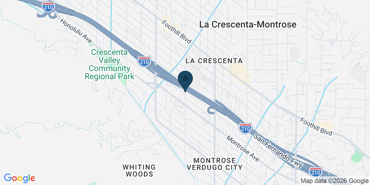 Map showing La Crescenta-Montrose, Los Angeles County, CA