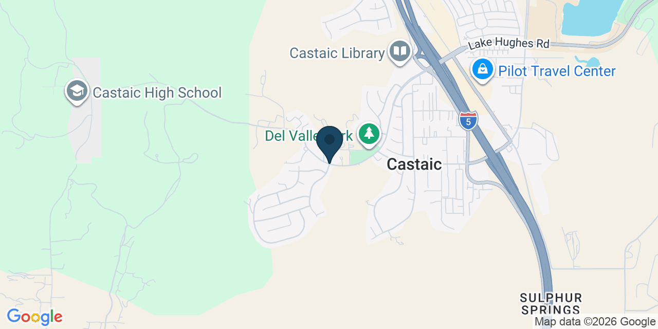 Map showing Castaic, Los Angeles County, CA