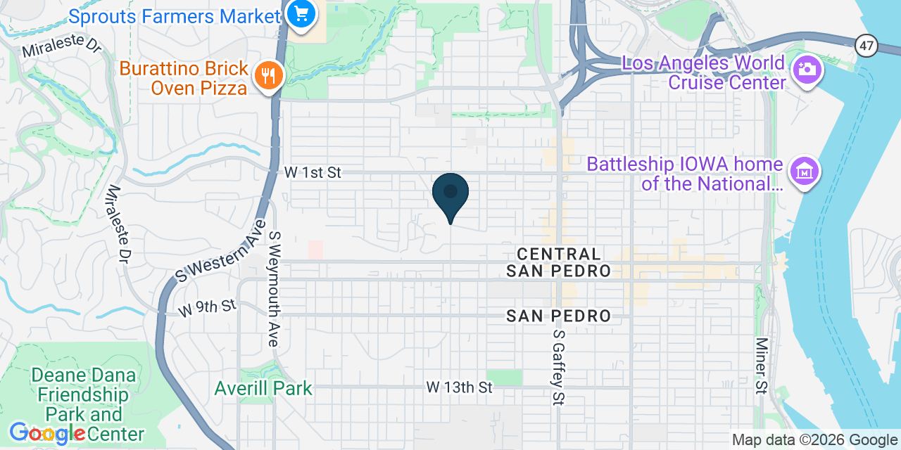 Map showing Harbor, Los Angeles County, CA