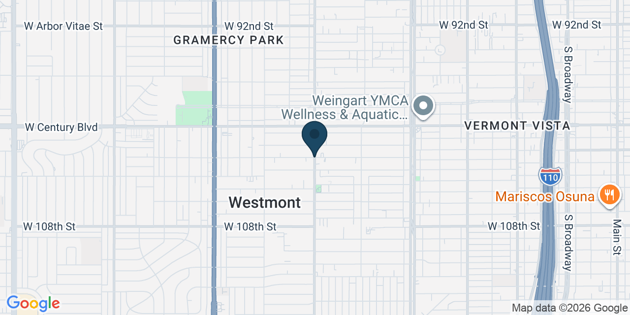Map showing Westmont, Los Angeles County, CA