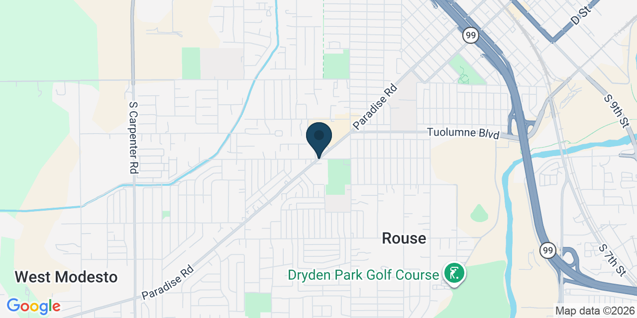 Map showing West Modesto, Stanislaus County, CA