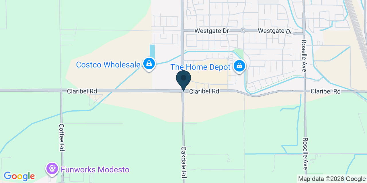 Map showing Stanislaus County, CA