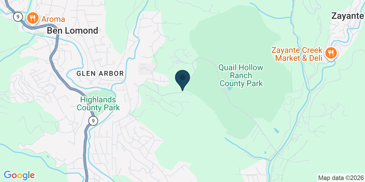 Map showing Santa Cruz County, CA