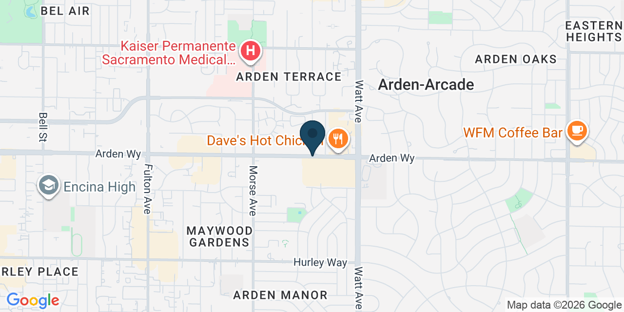 Map showing Arden-Arcade, Sacramento County, CA