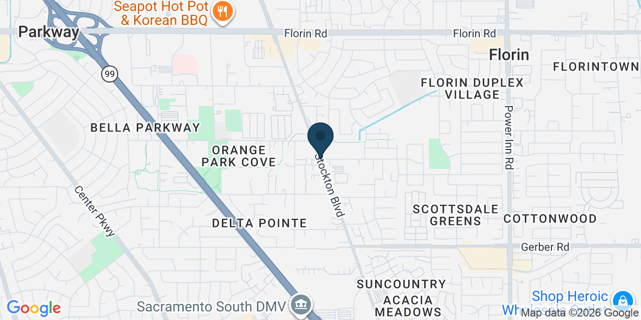 Map showing Florin, Sacramento County, CA