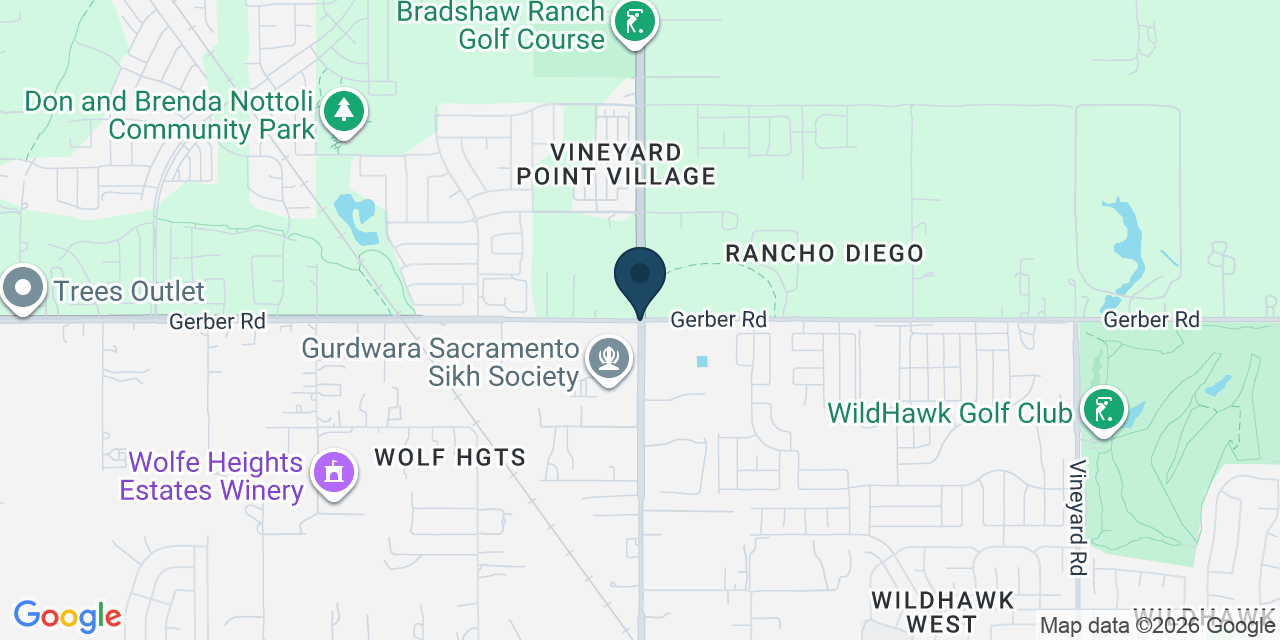 Map showing Vineyard, Sacramento County, CA