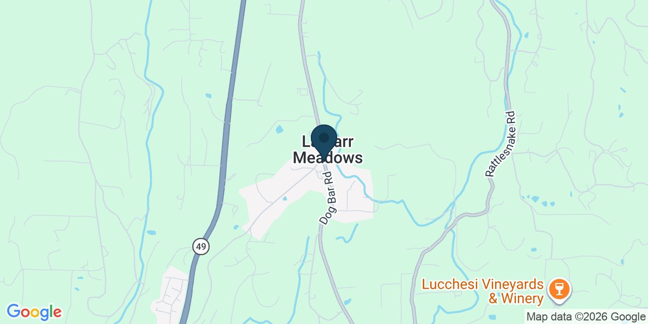 Map showing Nevada County, CA