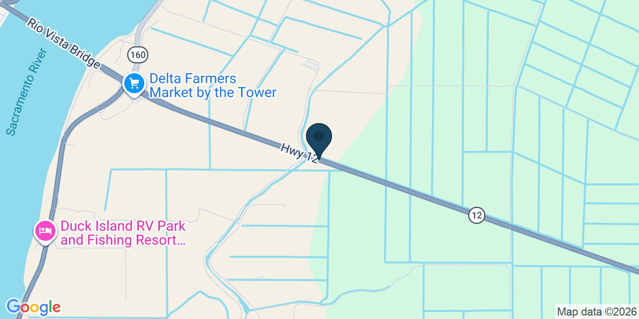 Map showing Isleton, Sacramento County, CA