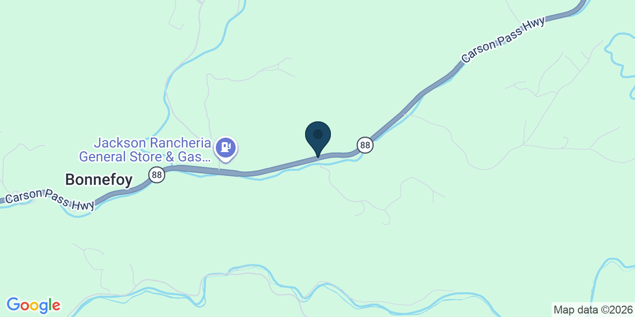Map showing Amador County, CA