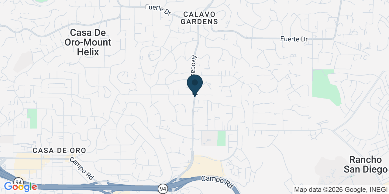 Map showing San Diego County, CA