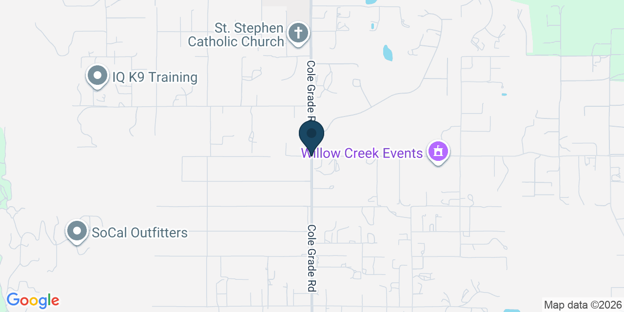 Map showing Valley Center, San Diego County, CA