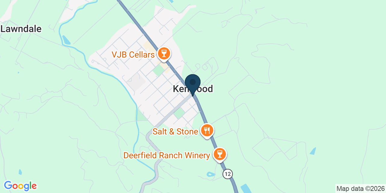 Map showing Kenwood, Sonoma County, CA