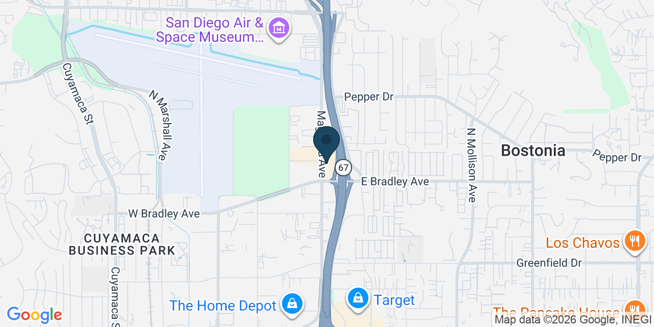 Map showing El Cajon, San Diego County, CA