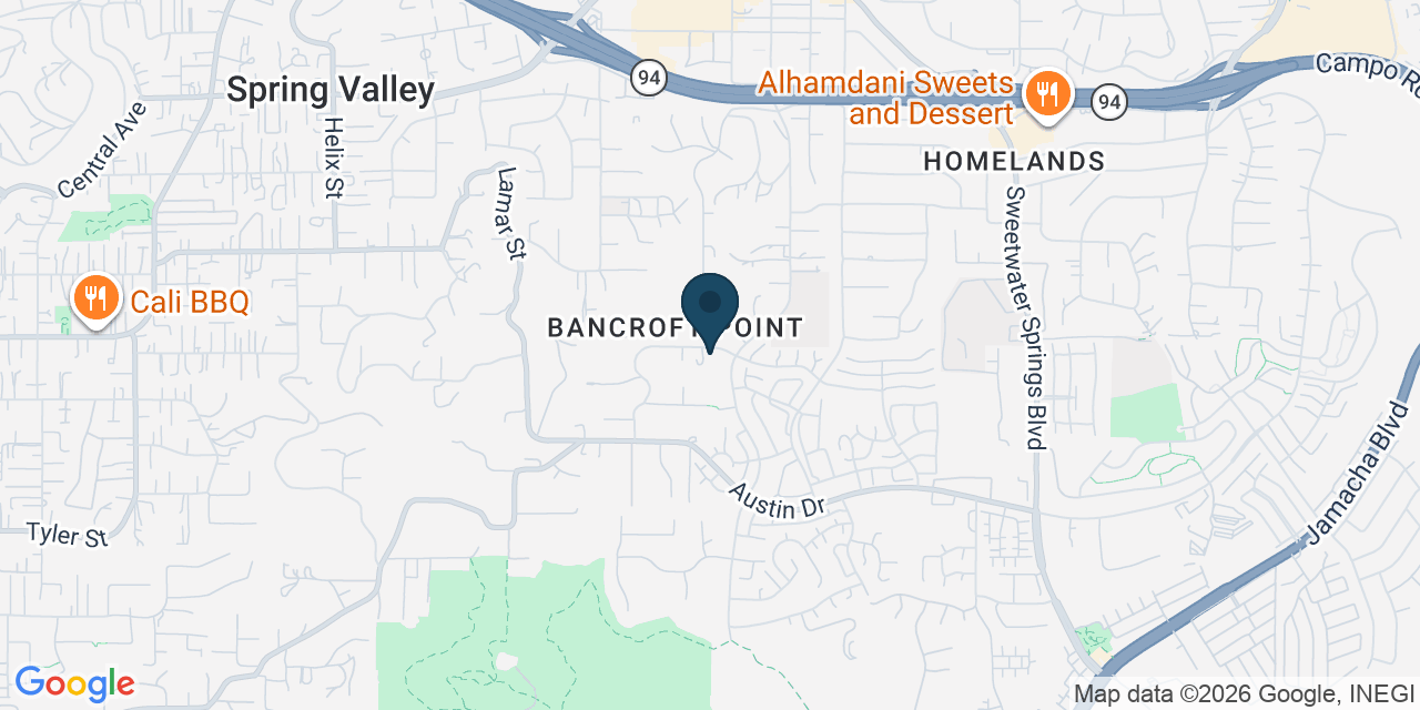 Map showing Spring Valley, San Diego County, CA