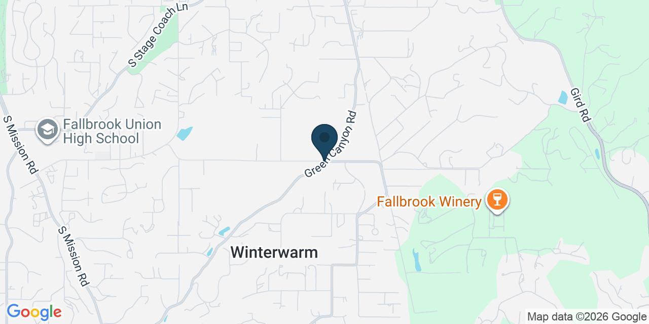 Map showing Fallbrook, San Diego County, CA