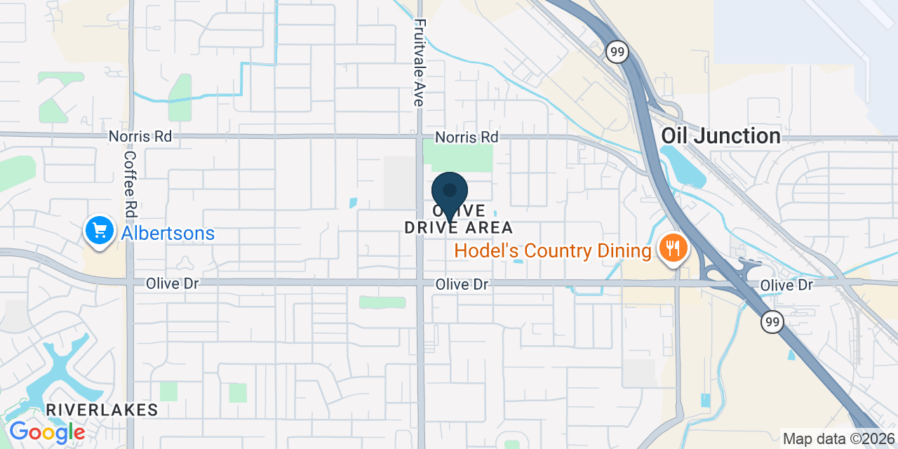 Map showing Bakersfield, Kern County, CA