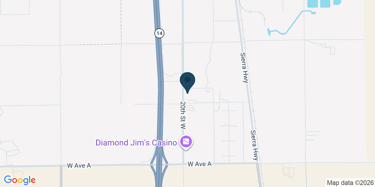 Map showing Rosamond, Kern County, CA