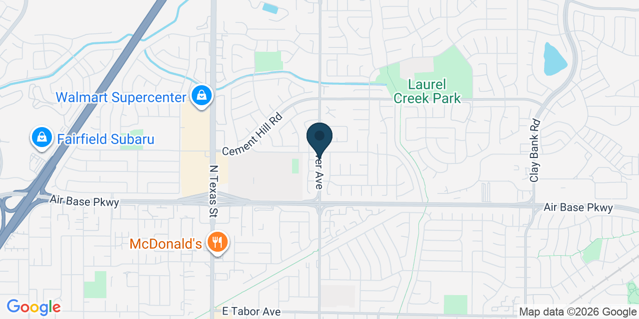 Map showing Fairfield, Solano County, CA