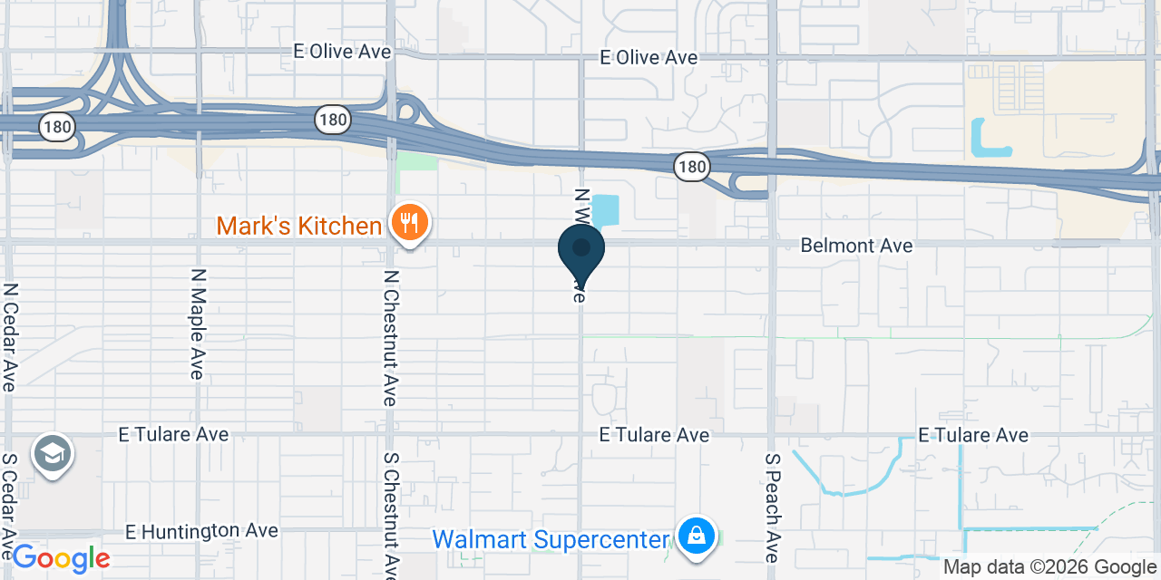 Map showing Roosevelt, Fresno County, CA