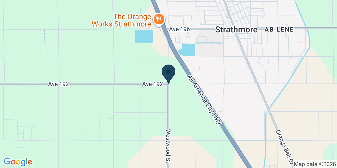 Map showing Tulare County, CA