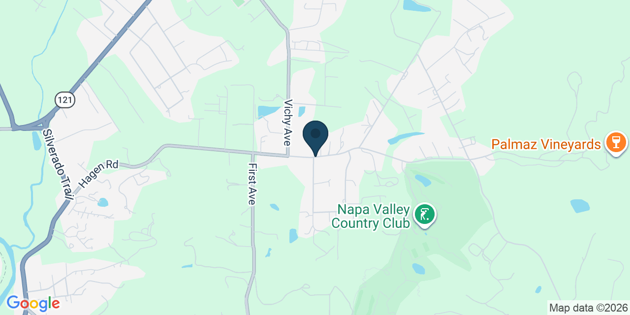 Map showing Napa County, CA